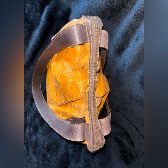 Latico Leathers Orange & Brown Genuine Leather Shoulder Bag - Picture 6 of 15